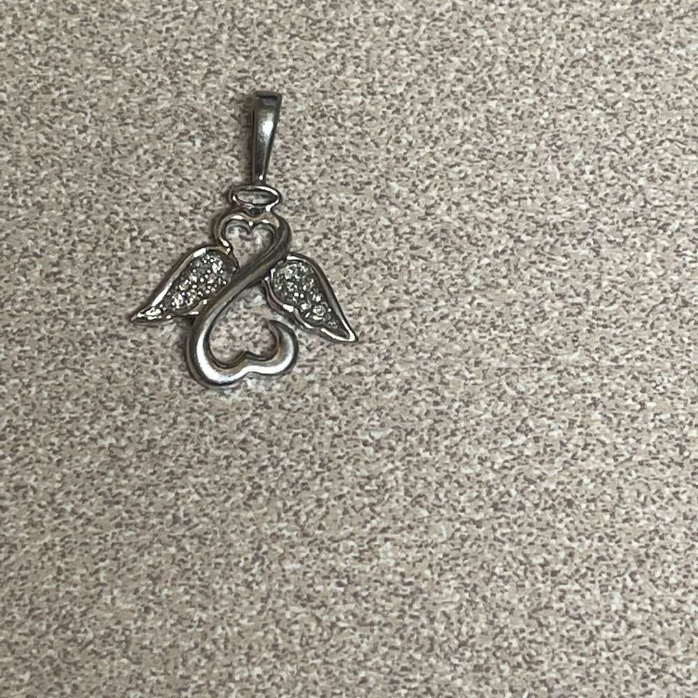 Jane Seymour Diamond Open Heart Angel Necklace